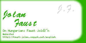 jolan faust business card